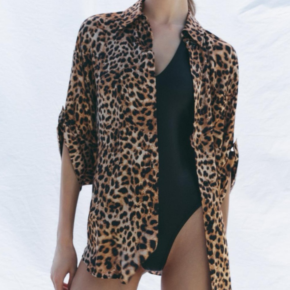 Zara Leopard print top